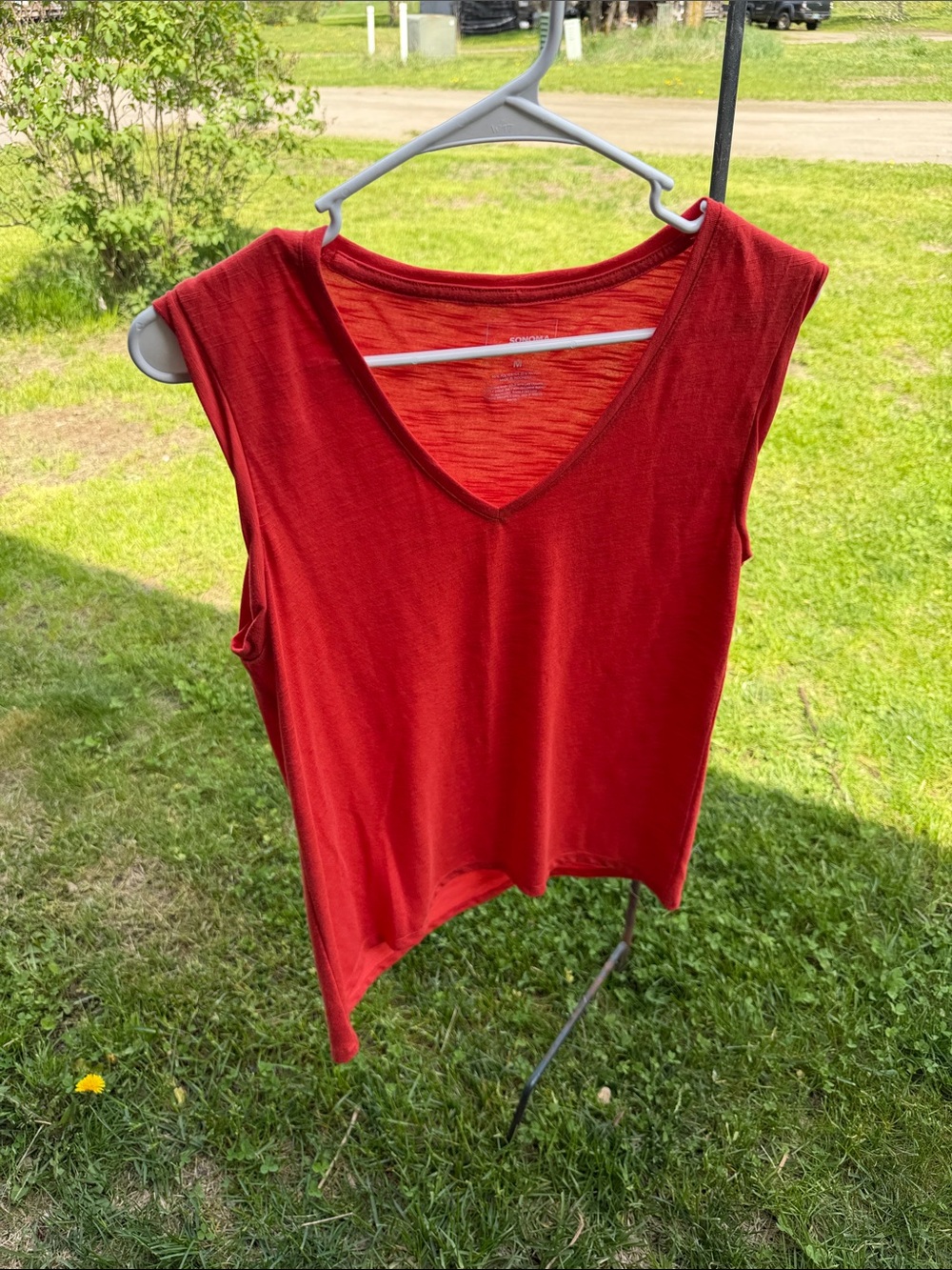 Sonoma Red V-Neck Sleeveless Tank Top